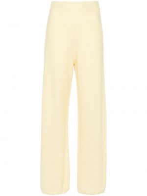 Pletené kalhoty s flitry Fabiana Filippi žluté