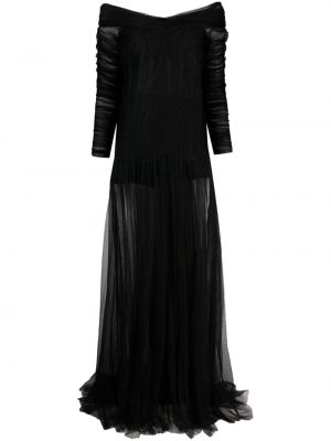 Průsvitné večerní šaty Ana Radu černé