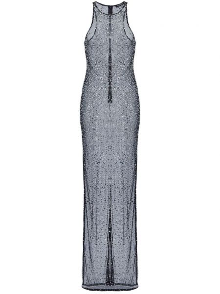 Μάξι φόρεμα με παγιέτες με διαφανεια Retrofete