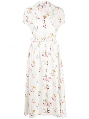 Trykt floral dress Rosie Assoulin hvit