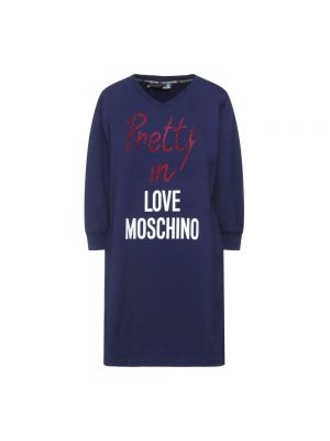 Minikleid mit print Love Moschino blau