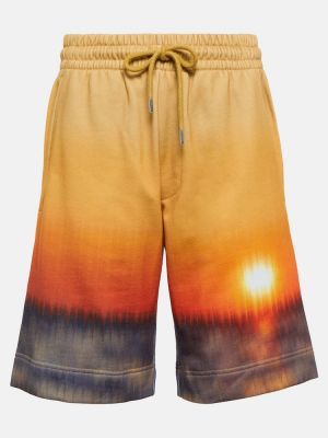 Shorts en coton Dries Van Noten orange