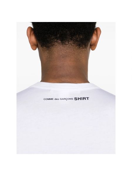 Camiseta de algodón con estampado Comme Des Garçons blanco