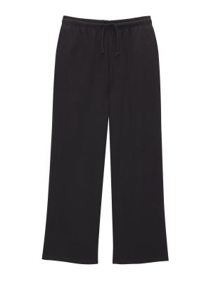 Широки панталони тип „марлен“ Pull&bear черно