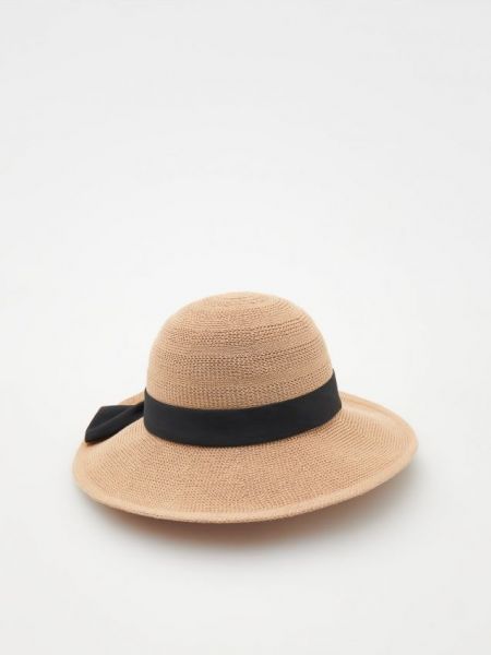 Pletený pletený klobúk s mašľou Reserved