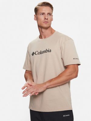 Marškinėliai trumpomis rankovėmis Columbia ruda