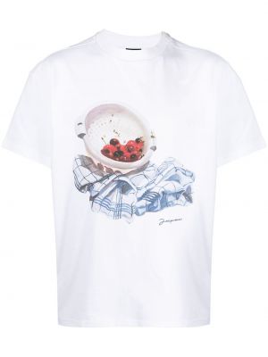 Camiseta con estampado Jacquemus blanco