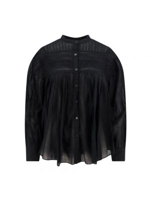 Blusa de algodón oversized Isabel Marant étoile negro