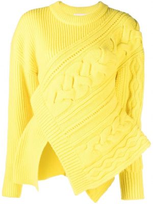 Асиметричен пуловер Alexander Mcqueen жълто