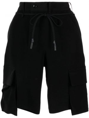 Bombažne cargo kratke hlače Yohji Yamamoto črna