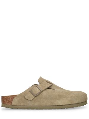 Semsket skinn mules Birkenstock beige