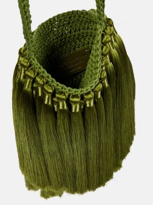 Pletená kabelka Victoria Beckham zelená