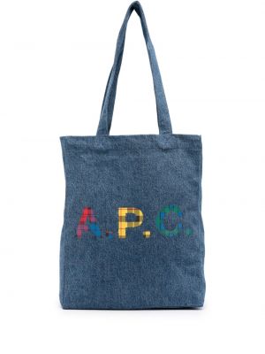 Τσάντα shopper A.p.c. μπλε