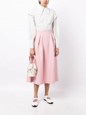 Plisované midi sukně B+ab růžové