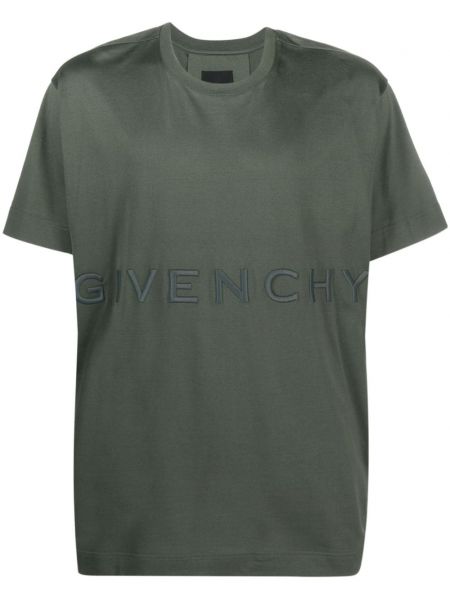 Tricou cu broderie din bumbac Givenchy