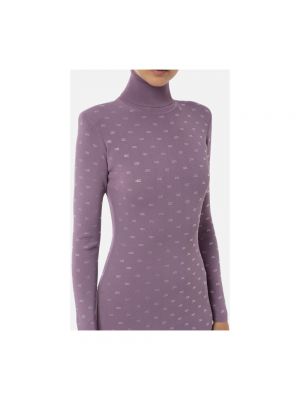 Mini vestido de nailon de viscosa Elisabetta Franchi violeta