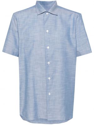 Βαμβακερό πουκάμισο Brioni μπλε