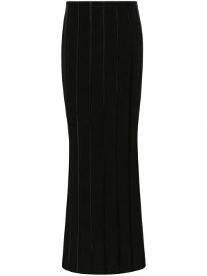 Černé dlouhá sukně s nízkým pasem Retrofete