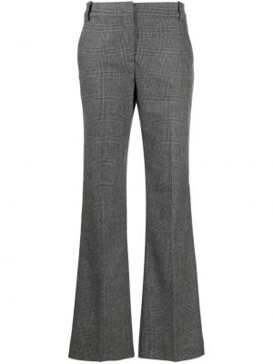 Kockované nohavice s potlačou Pinko sivá