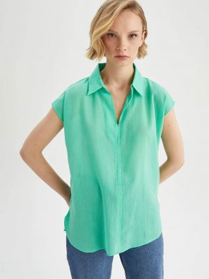 Bluza s kratkimi rokavi Defacto zelena