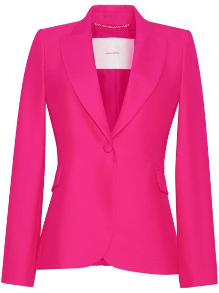 Blazer long en laine Adam Lippes rose