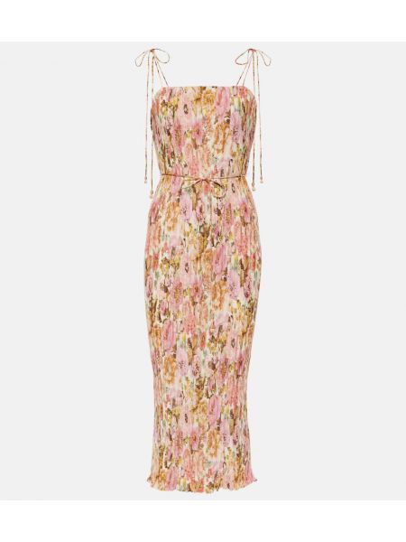 Plissert floral dress Zimmermann gull