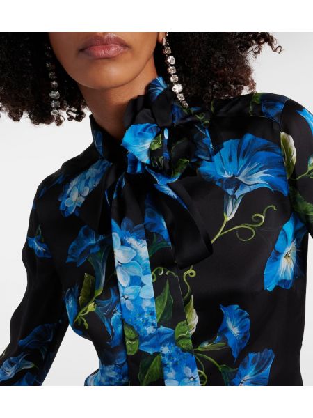 Svilena bluza s cvetličnim vzorcem Dolce&gabbana