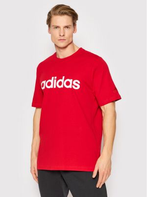 Тениска бродирана Adidas червено