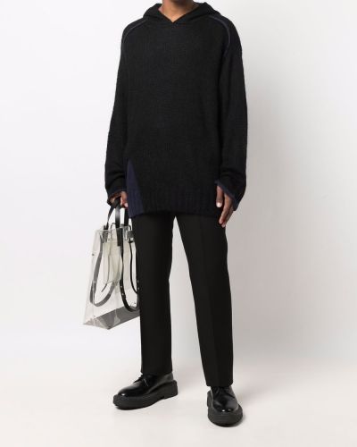 Jersey de tela jersey Yohji Yamamoto negro
