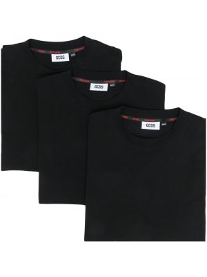 Едноцветна тениска Gcds черно