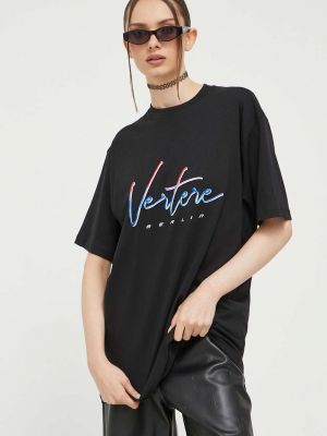 Тениска с дълъг ръкав с апликация Vertere Berlin черно
