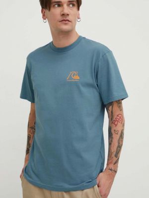 Тениска с дълъг ръкав с принт Quiksilver синьо