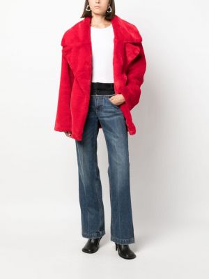 Oversized krátký kabát Stella Mccartney červený