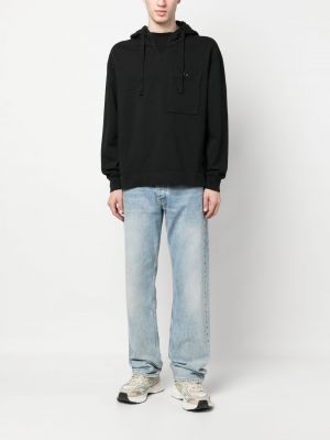 Džemperis su gobtuvu su kišenėmis Ten C juoda