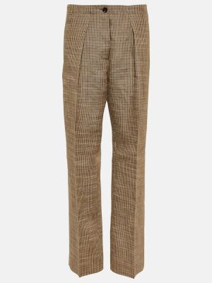 Pantalones de lino bootcut Acne Studios marrón