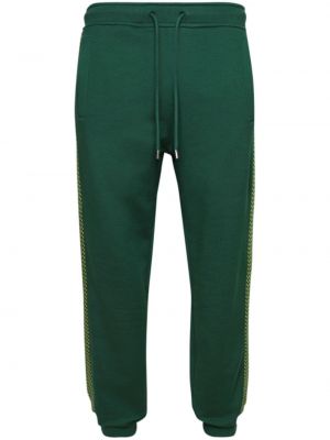 Spodnie sportowe bawełniane Lanvin zielone