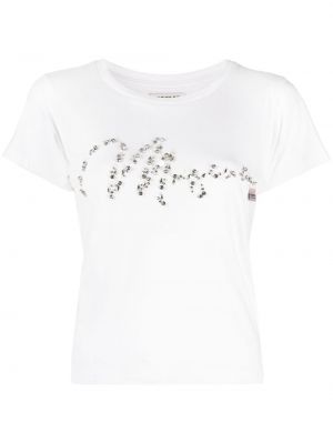T-shirt con paillettes Musium Div. bianco