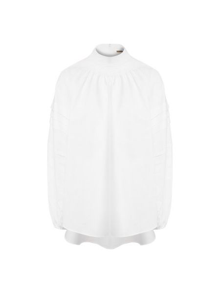Хлопковая блузка Adam Lippes, белая