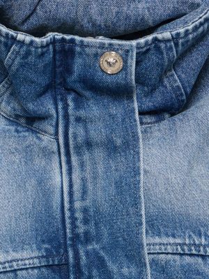Veste en jean à col montant Versace bleu