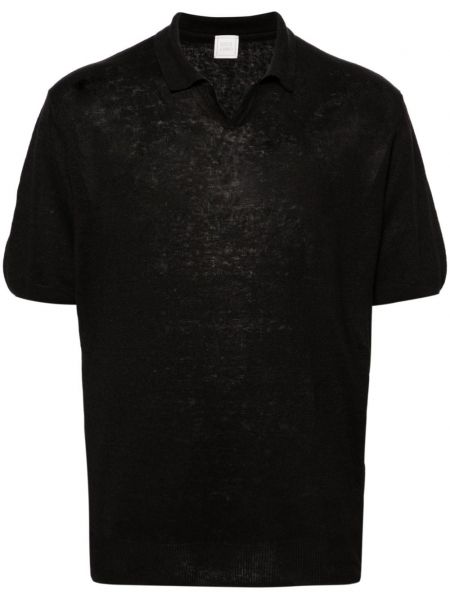 Lininis polo marškinėliai 120% Lino juoda