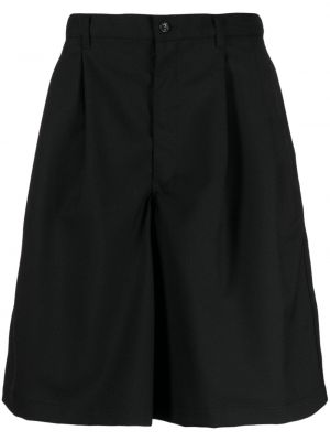 Woll shorts mit plisseefalten Comme Des Garçons Shirt schwarz