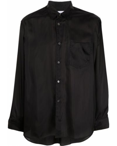 Pernata uska dugačka košulja Comme Des Garçons Shirt crna