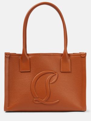Leder shopper handtasche Christian Louboutin braun