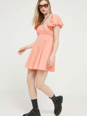 Sukienka mini Abercrombie & Fitch pomarańczowa