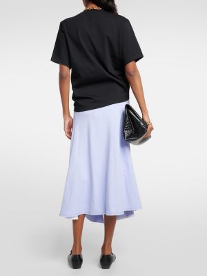 Βαμβακερή μπλούζα από ζέρσεϋ Victoria Beckham μαύρο