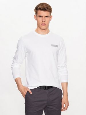 T-shirt a maniche lunghe Calvin Klein bianco