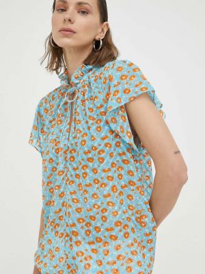 Bluza s printom Samsoe Samsoe plava