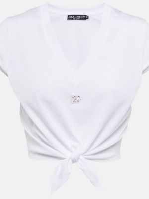Тениска от джърси Dolce&gabbana бяло