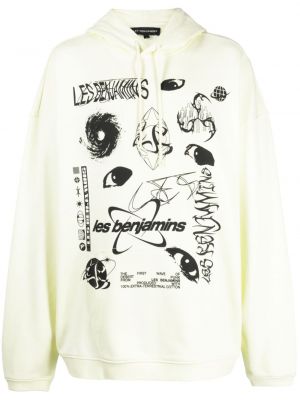 Pamučna hoodie s kapuljačom s printom Les Benjamins