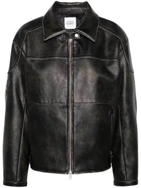 Veste de cuir Studio Tomboy marron